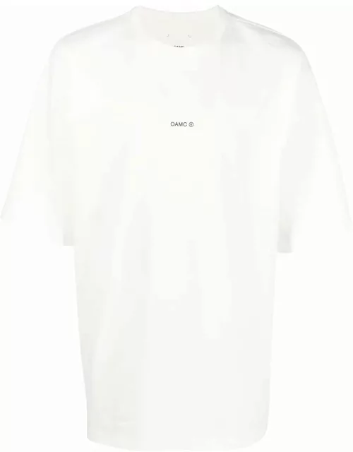 White logo-print short-sleeve T-shirt