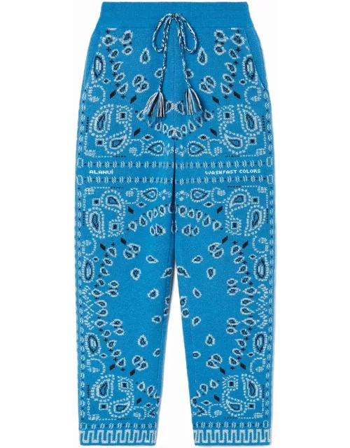 Blue Bandana Piquet Pant