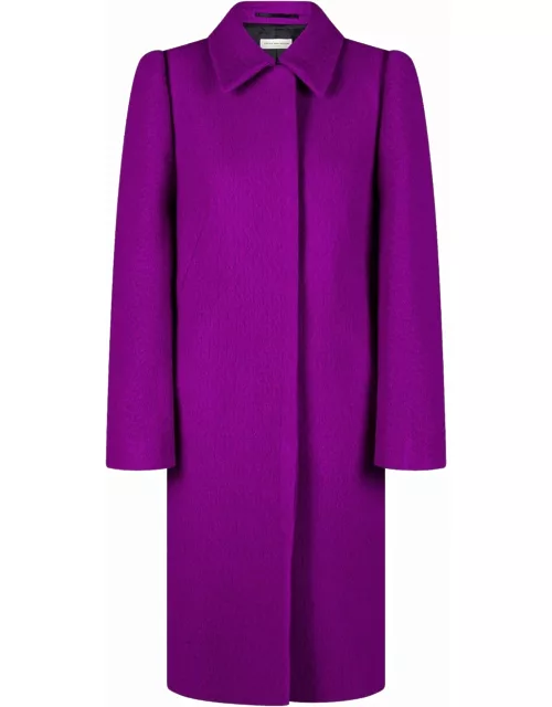 Purple single-breasted coat