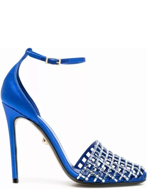 Molly blue sandal with rhinestone