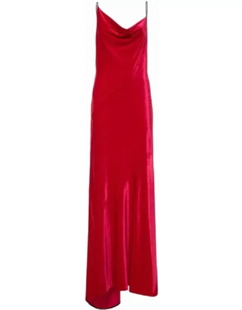 Justine red long dres