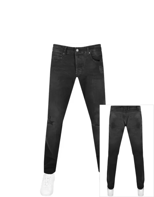 Replay Grover Straight Fit Jeans Dark Wash Black