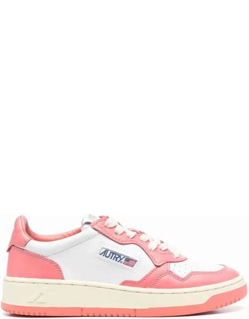 Medalist pink and white low top sneaker