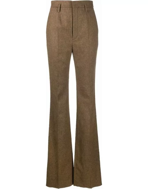 Brown tailored high-waisted pant
