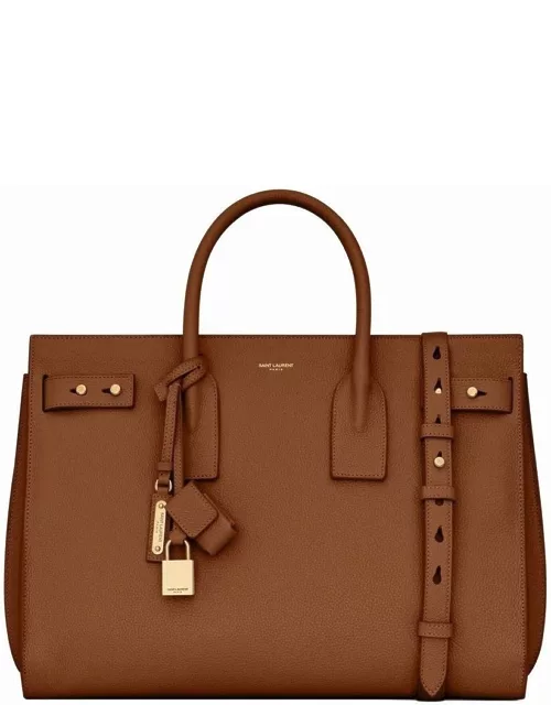 Brown Sac de Jour tote bag with gold detailing