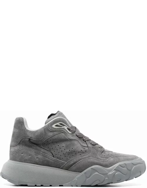 Grey suede Court Trainer chunky sneaker