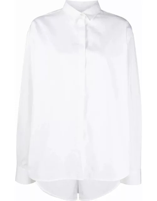 White Signature shirt with concealed closure
