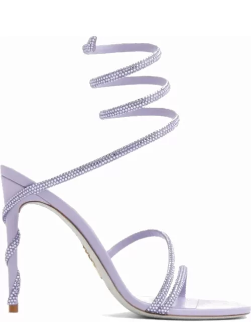 Cleo lilac sandals embellished with crystal