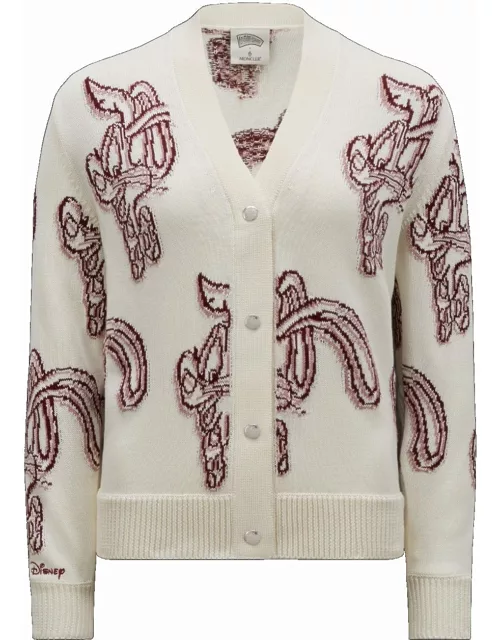 White cardigan with inlay