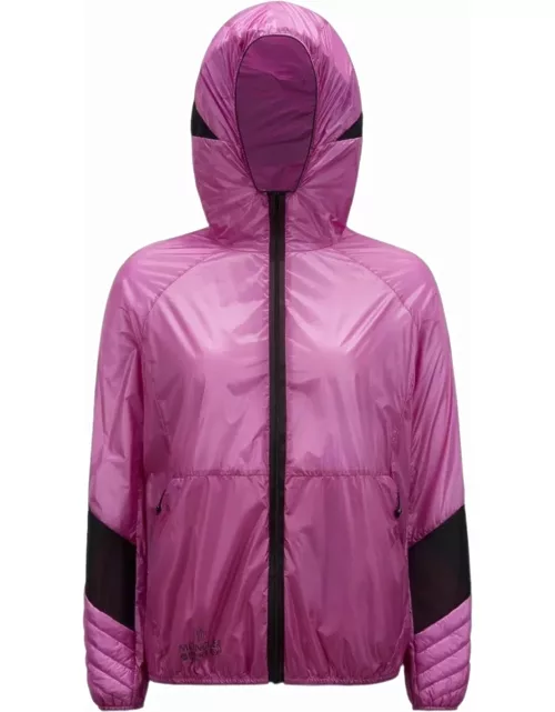 Nantua fuchsia hooded windbreaker jacket