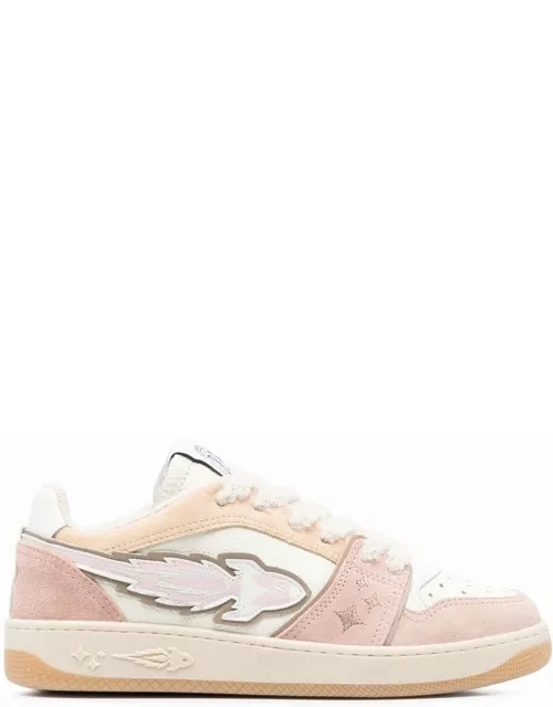 E.J. Rocket pink and white low top sneaker