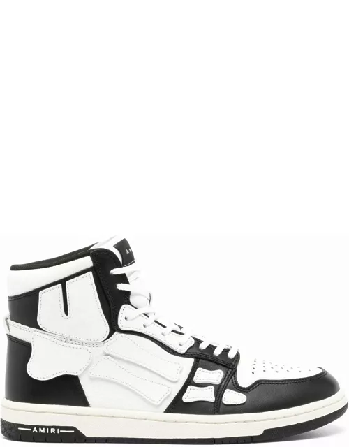 Skel black and white high top sneaker