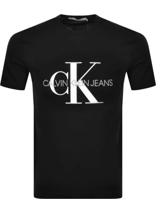 Calvin Klein Jeans Monogram Logo T Shirt Black