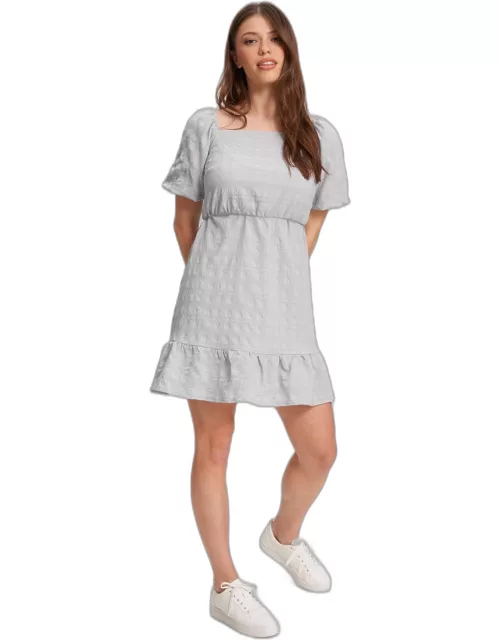 Brea Women&#39;s Pattern Crepe Dress With Blouson Sleeve