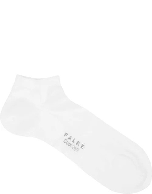 Falke Cool 24/7 White Cotton-blend Trainer Socks - 9