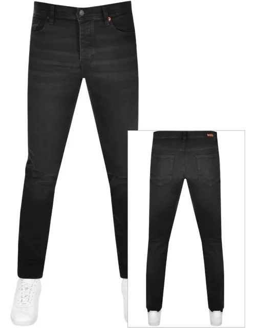 BOSS Taber Tapered Fit Jeans Black