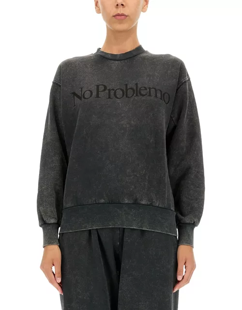aries "no problemo" print sweatshirt
