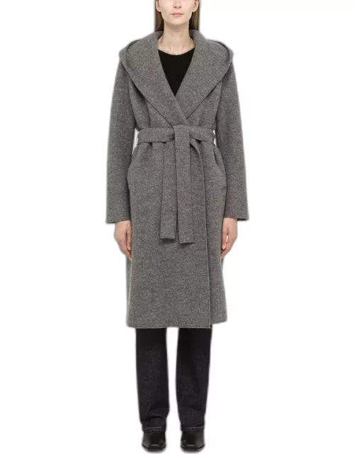 Long grey wool coat