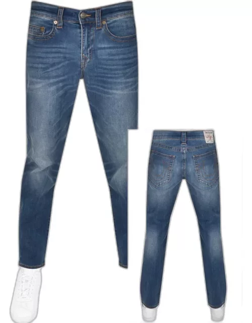 True Religion Rocco Mid Wash Jeans Blue
