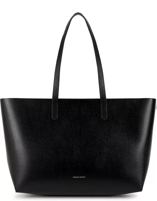 Mansur Gavriel Small Leather Tote - Black And Red