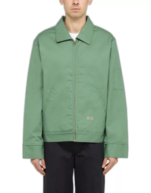 Green cotton-blend jacket