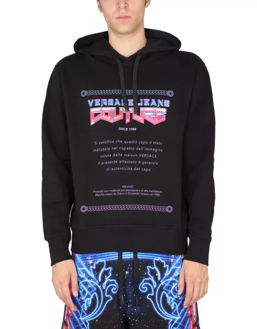 versace jeans couture "space warranty" hoodie