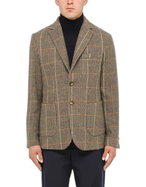 Beige/orange wool jacket