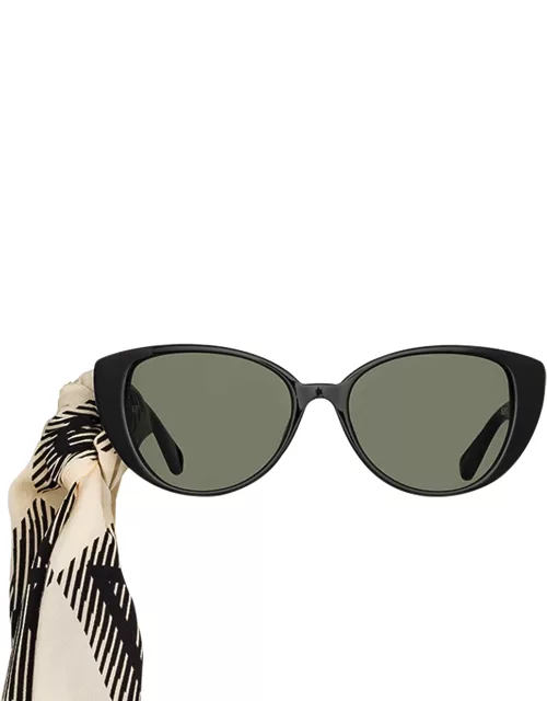 Sarandon Cat Eye Sunglasses in Black