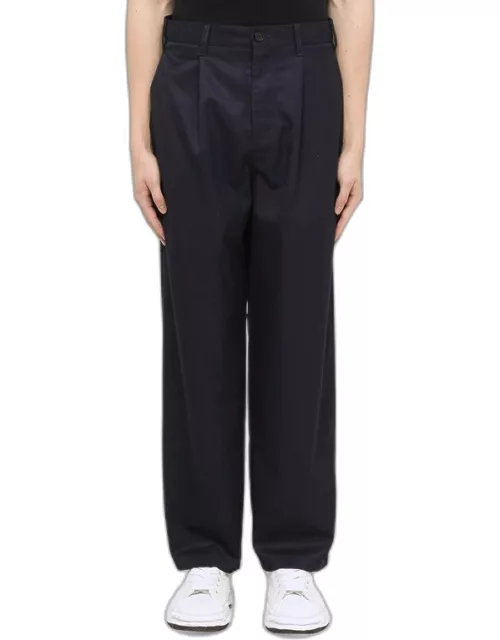 Navy pleated trouser