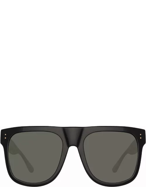 Carolina Flat Top Sunglasses in Black (Men's)
