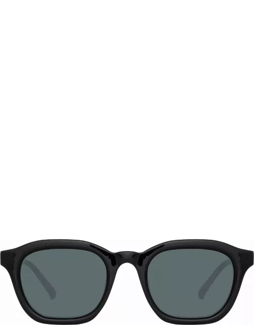 The Attico Haynes D-Frame Sunglasses in Black