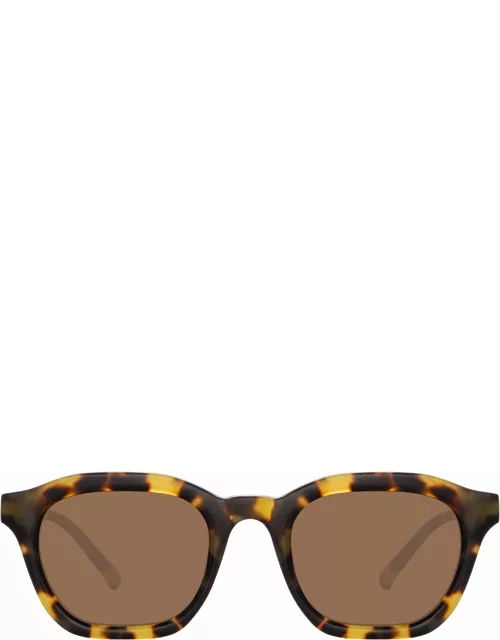The Attico Haynes D-Frame Sunglasses in Tortoiseshel