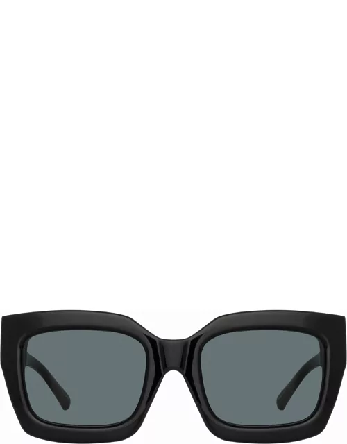 The Attico Selma D-Frame Sunglasses in Black