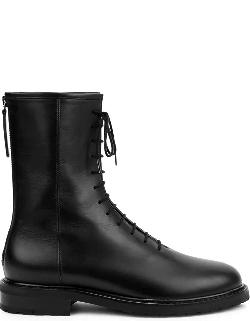 Legres Leather Combat Boots - Black