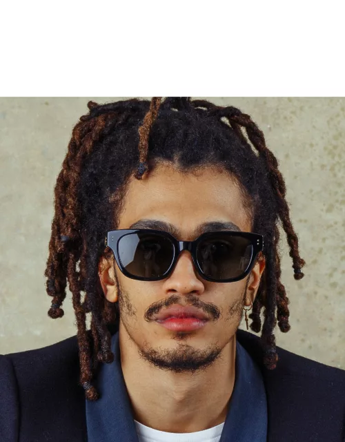 Men's Deni D-Frame Sunglasses in Black