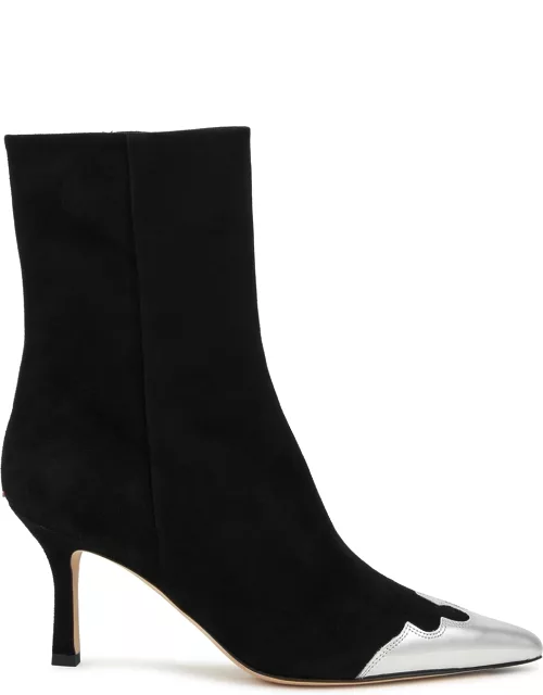 Aeyde Zeta 60 Suede Ankle Boots - Black