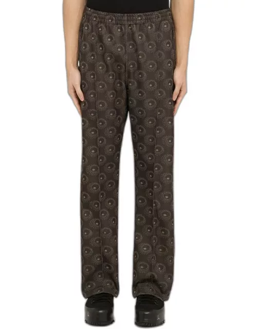 Brown printed sports trouser