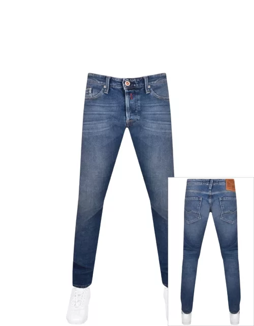 Replay Waitom Regular Mid Wash Jeans Blue