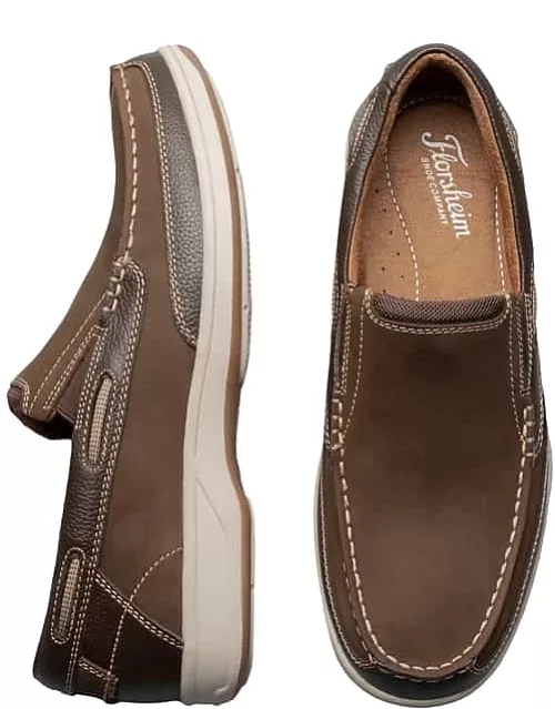 Florsheim Men's Lakeside Moc Toe Slip On Shoes Brown