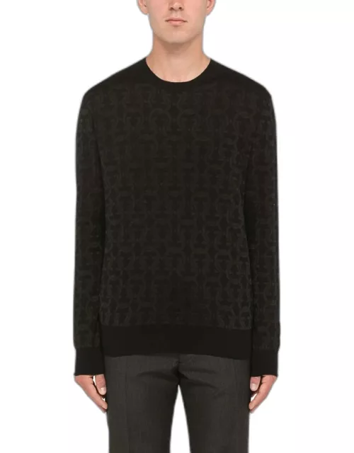 Black sweater with Gancini motif
