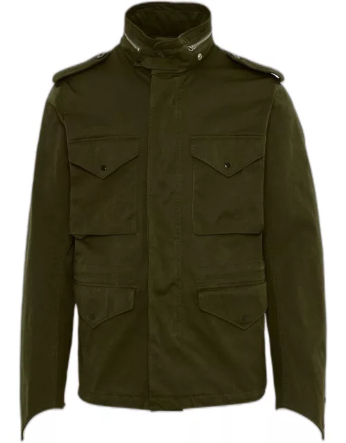 TEN C Green Polyester Field Jacket