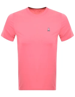 Psycho Bunny Classic Crew Neck T Shirt Pink