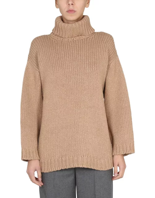 red valentino wool and lurex blend sweater