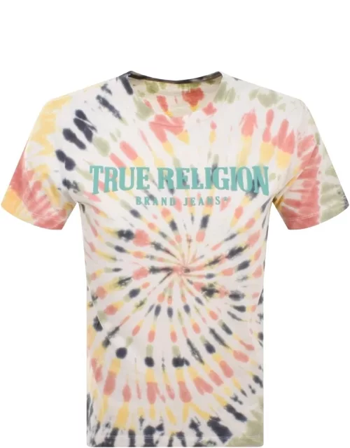True Religion Tie Dye T Shirt White