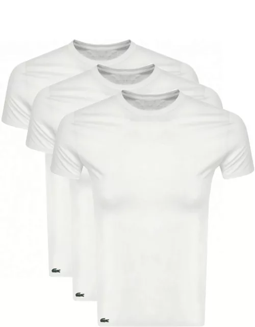 Lacoste Triple Pack T Shirts White