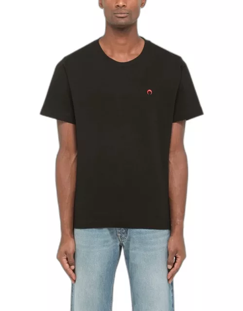 Black cotton crew neck t-shirt