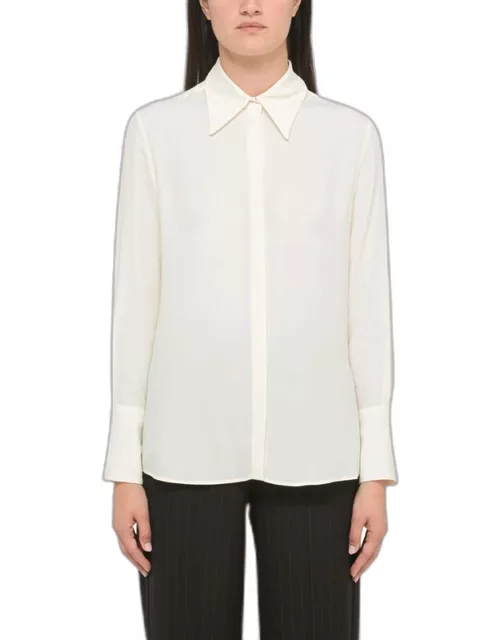 Ivory-coloured crepe shirt