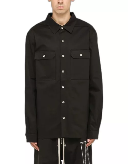 Black shirt jacket with pocket
