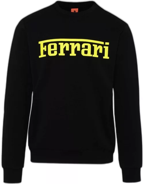 FERRARI Black Polyester Blend Scuba Sweatshirt