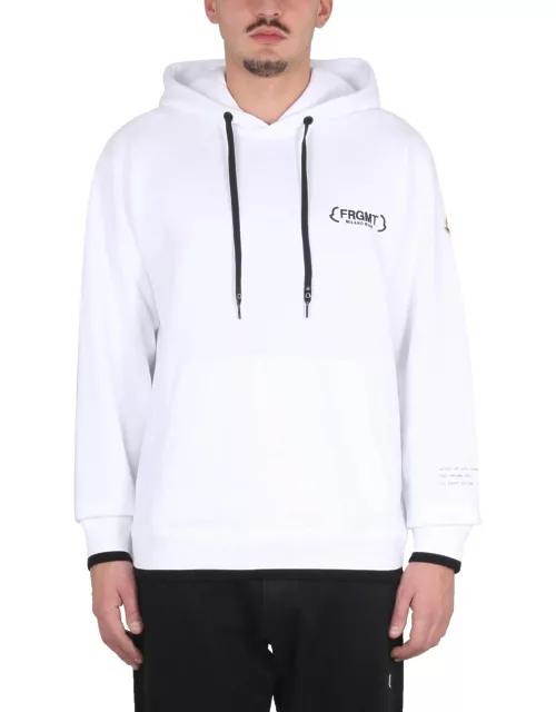moncler genius logo fleece hoodie